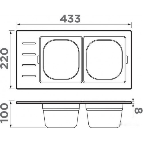 Коландер Omoikiri DC-02-2 GB 4999076