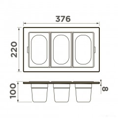 Коландер Omoikiri DC-04-3 IN 4999087