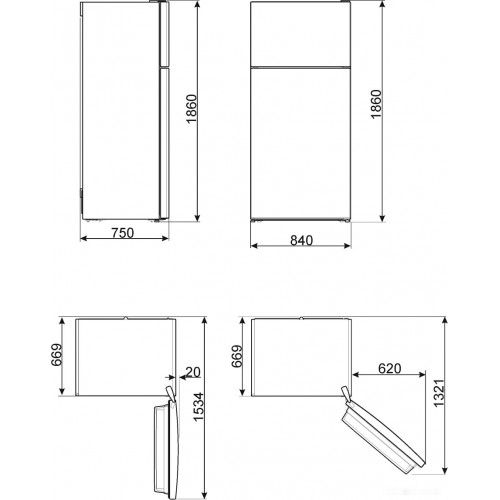 Холодильник Smeg FD84EN4HM
