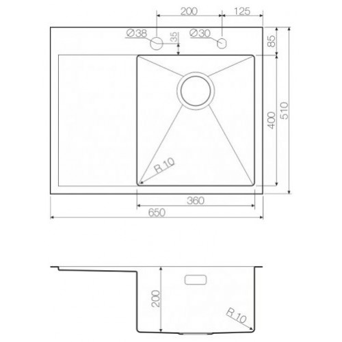 Кухонная мойка Omoikiri Akisame 65-IN-R