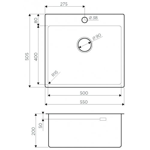 Кухонная мойка Omoikiri Amadare 55-IN