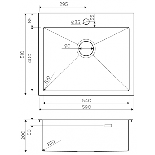 Кухонная мойка Omoikiri Akisame 59-IN
