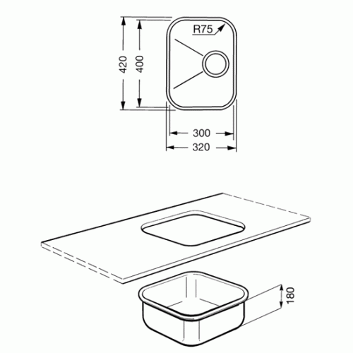 Кухонная мойка Smeg UM30