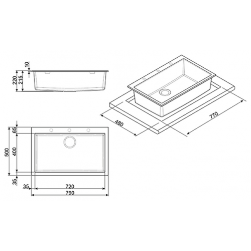 Кухонная мойка Smeg VZ79N