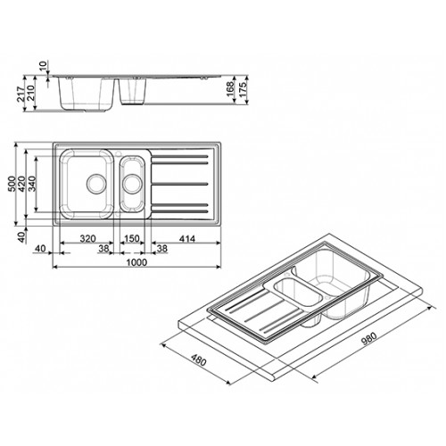 Кухонная мойка Smeg LZ102