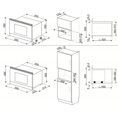 Микроволновая печь Smeg MP122B1