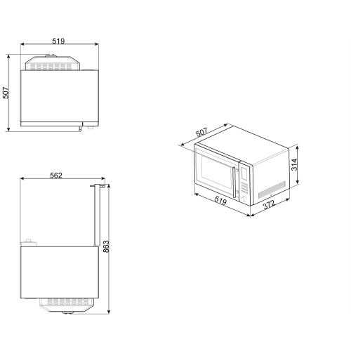 Микроволновая печь Smeg MOE34CXI