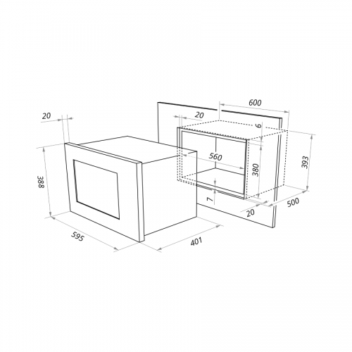 Микроволновая печь Maunfeld MBMO.25.7GBG