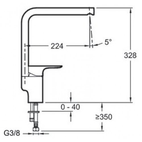 Смеситель Jacob Delafon Aleo E72360-CP