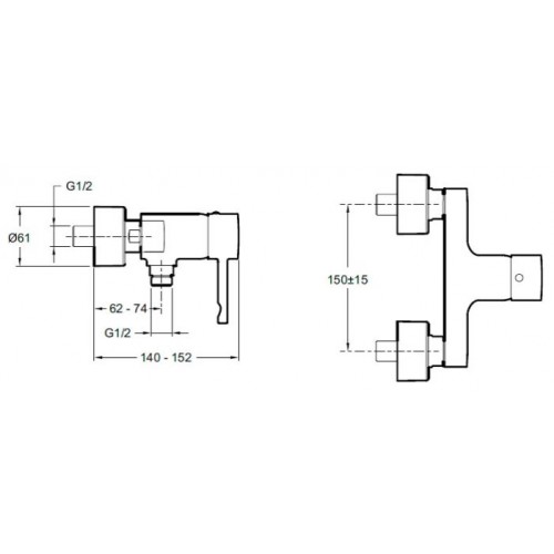Смеситель Jacob Delafon Cuff E45533-CP