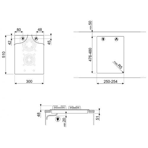 Варочная панель Smeg PV332CN