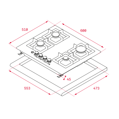 Варочная панель Teka EFX 60 4G AI AL DR