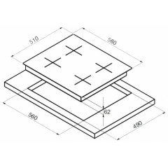 Варочная панель Korting HK 60001 B