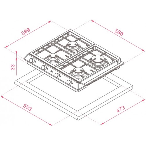 Варочная панель Teka EX 60.1 4G AI AL CI