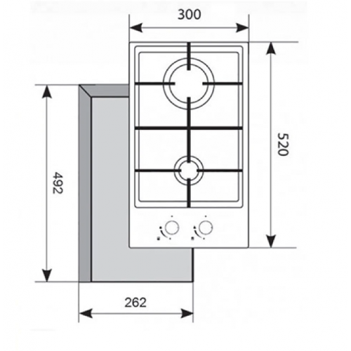 Варочная панель AKPO PGA 302 FGC BL