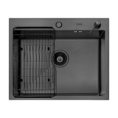 Кухонная мойка ARFEKA ECO AR мойка 600*500, коландер F, дозатор BLACK