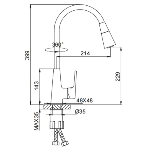 Смеситель Frap H71-6 F4471-6