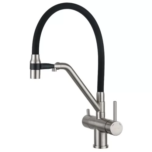 Смеситель Gappo G4398-85 черный/сатин